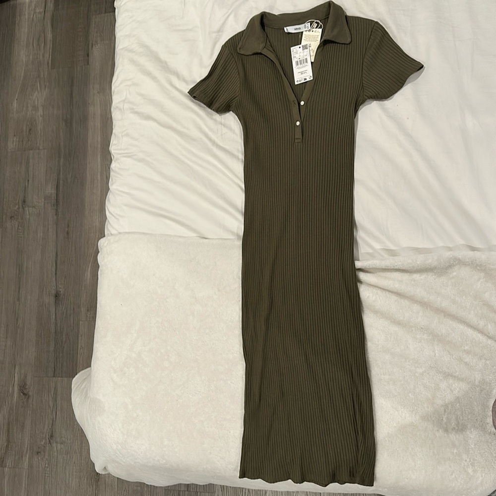 Olive midi dress